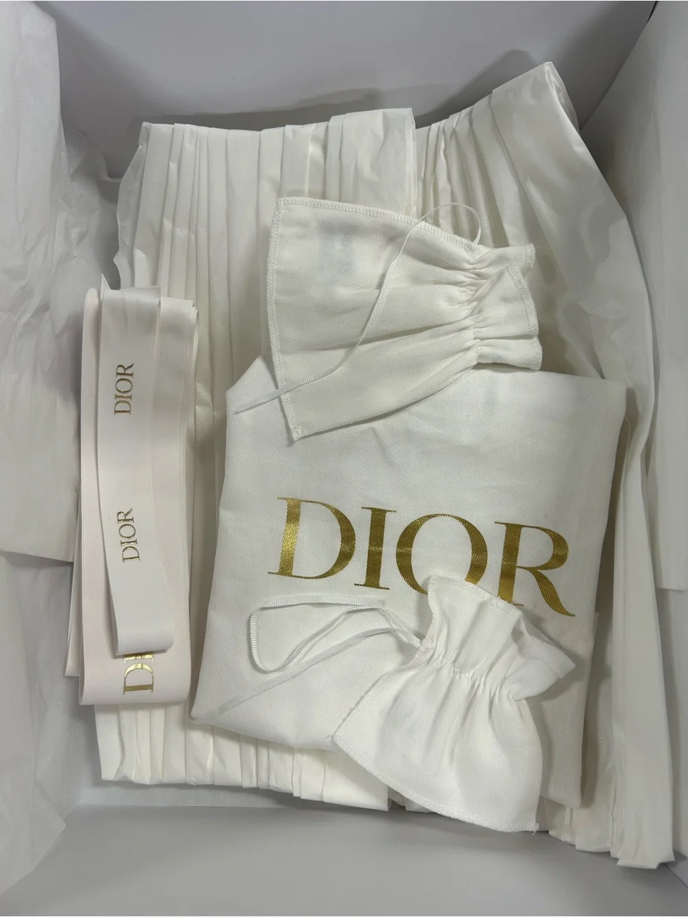 DIOR White and Gold Branded Gift Set